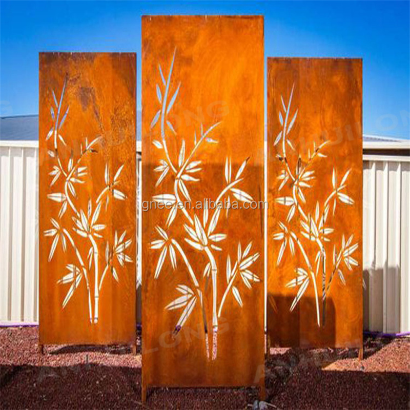 Corten steel light sculpture